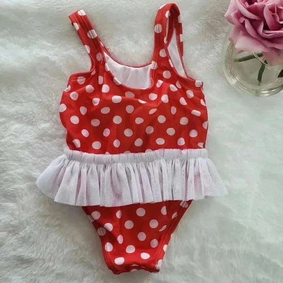 Disney Baby One Piece Ruffle Tank Swimsuit with Minnie - Picture 2 of 5